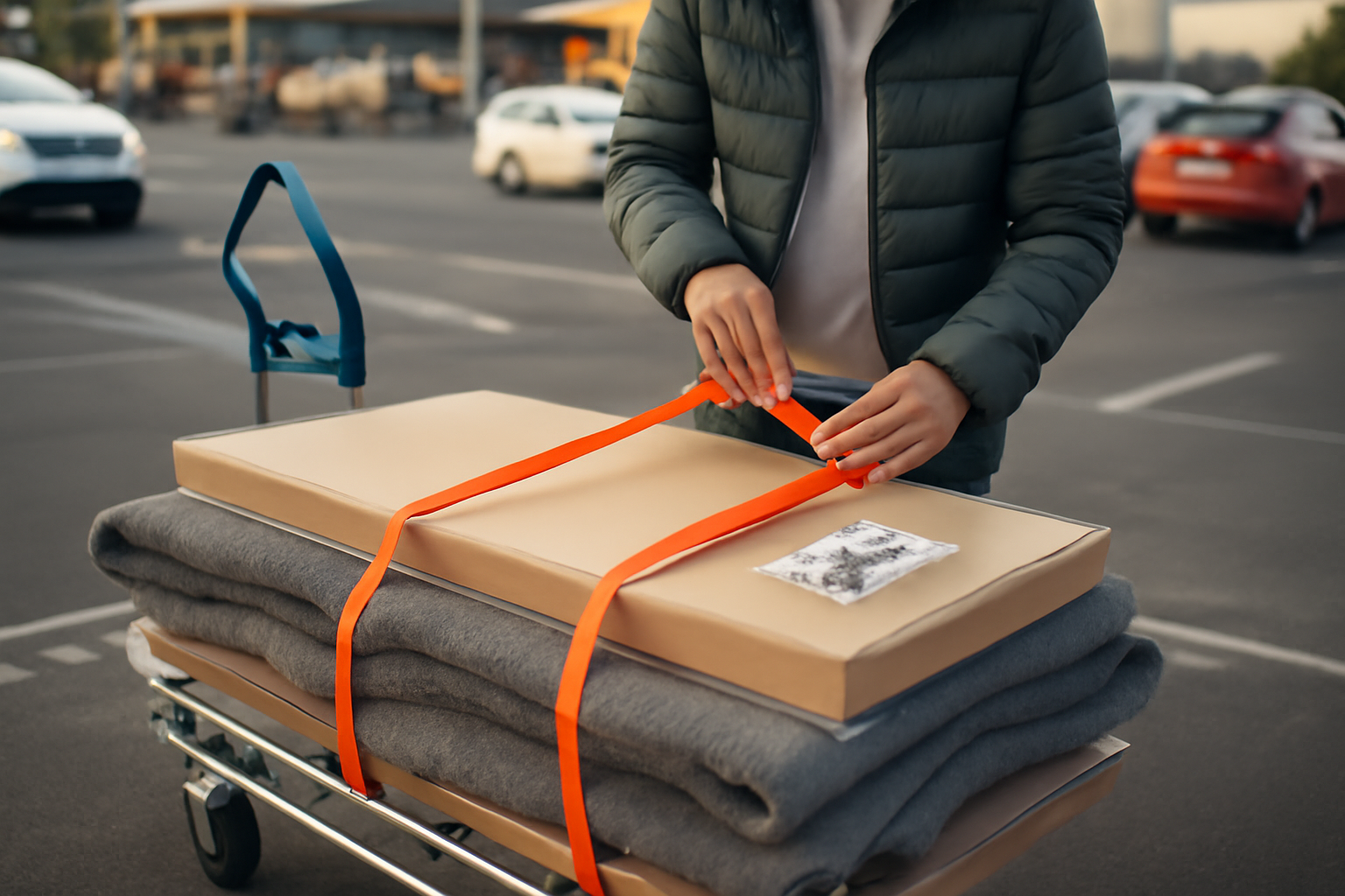 ikea reprise meuble : dépôt en magasin avec meuble démonté et calé dans un véhicule